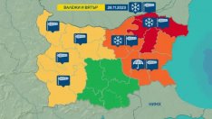 Обявиха червен код за опасно време в 4 области от Североизтока