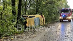 Черен петък на пътя: "Шевролет Авео" се заби в дърво