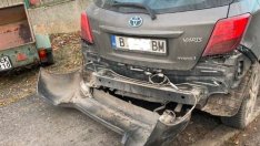 Градски автобус отнесе бронята на паркирал неправилно "Ярис" във Варна