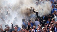 Обстрели с ракети и бой на дербито Левски - ЦСКА