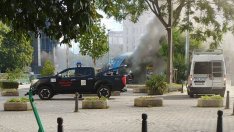 Пожар в метростанция в София