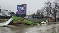 Силният вятър нанесе много поразии във Варна