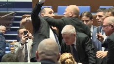 Грозни сцени в парламента: Депутати се блъскат и псуват (СНИМКИ)