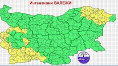 Жълт код за интензивни дъждове и гръмотевици е обявен за 12 области утре