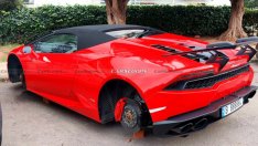 Лъскаво Lamborghini без колела, откраднати са! Щетите са за поне €40 000