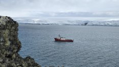 Полярният ни кораб транспортира учени за теренна работа до два залива на о. Ливингстън