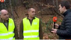 Бракониер заля с бензин горски служители