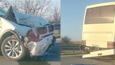 Катастрофа между кола и автобус край Варна