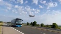 Самолет изплаши пътуващи по АМ "Тракия" (СНИМКИ)