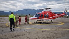 Медицински хеликоптер транспортира пострадал от Стара Загора до София