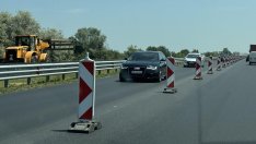 Ремонт в петкилометрова отсечка на магистрала „Тракия“ край Стара Загора