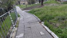 Част от пешеходна зона пропада за трети път във Варна