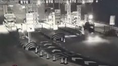 Шофьор нацели тол пункт, излетя във въздуха, но взе, че и оцеля ВИДЕО