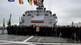 ВМС прие тържествено новия патрулен кораб "Храбри" във Варна 