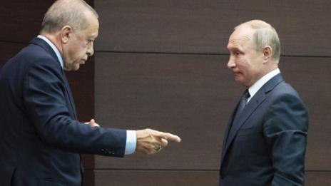 Приключи срещата на четири очи между Путин и Ердоган в Москва