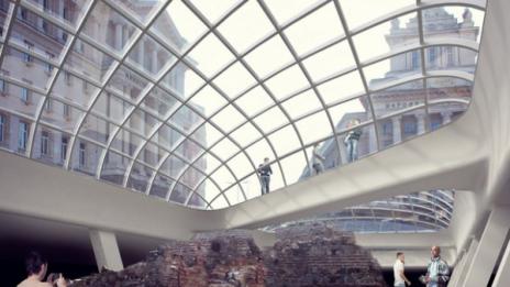 Три стъклени купола ще пазят столичното ларго