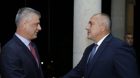Премиерът Бойко Борисов разговаря с косовския президент Хашим Тачи