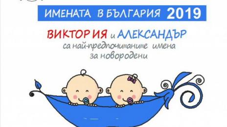 Виктория и Александър са топ имената на 2019-та година