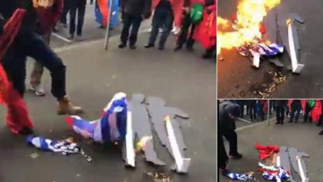 Запалиха българско знаме пред консулство на Северна Македония
