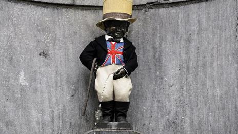 Пикаещото момченце се премени като Джон Бул в чест на Brexit