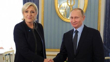 Тероризмът - водещата тема в разговора между Путин и Льо Пен