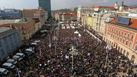 Масови протести срещу Истанбулската конвенция в Хърватия