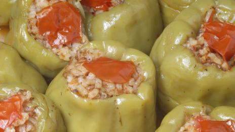 Вегетариански пълнени чушки