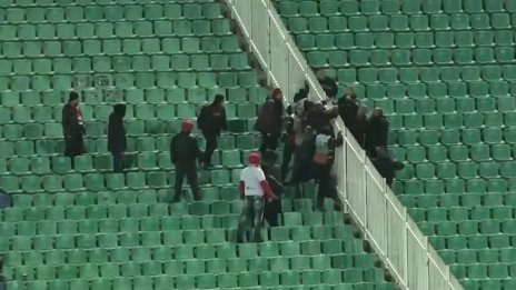 Фенове на ЦСКА и Лудогорец се сбиха