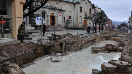 Разкопките в центъра са под вода (СНИМКИ)