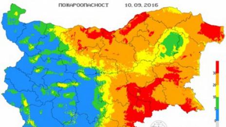 Предупреждават за опасност от пожари в 15 области от страната утре