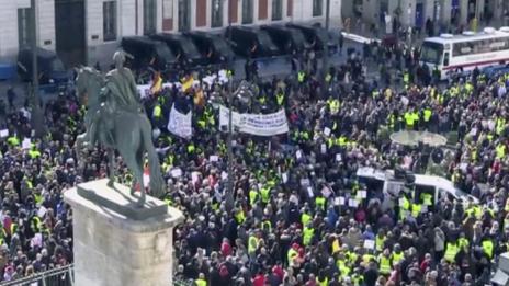 Хиляди в Мадрид протестираха срещу ниските пенсии