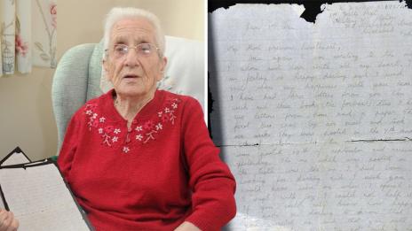 99-годишна получи любовно писмо от преди 77 г.