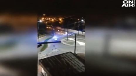 Пиян подлуди полицията! Луда гонка между шофьор и патрулки ВИДЕО