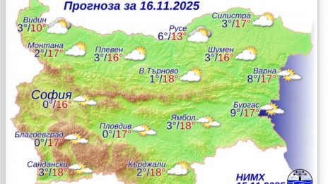 Какво време ни очаква в неделя?
