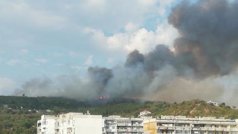 Продължава борбата с пожара край Каменар, включиха се и доброволци