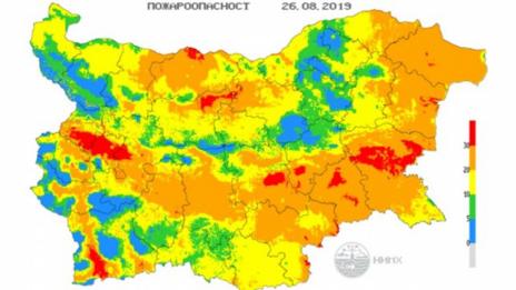Екстремален индекс за пожароопасност за Варна