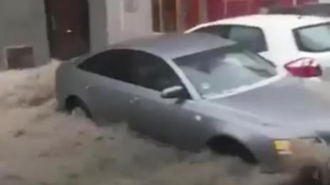 Проливни дъждове оставиха Мадрид под вода