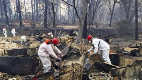 63 са жертвите на пожара в Калифорния, 600 души се водят за изчезнали