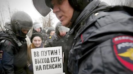 Хиляди на протест срещу Путин в Москва