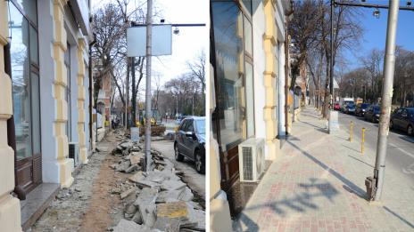 Ул. „Антим I“ вече е с нов тротоар
