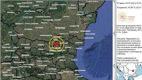 Земетресение близо до Варна