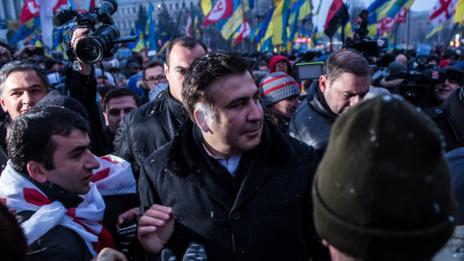 Саакашвили отново се измъкна от полицията в Киев 