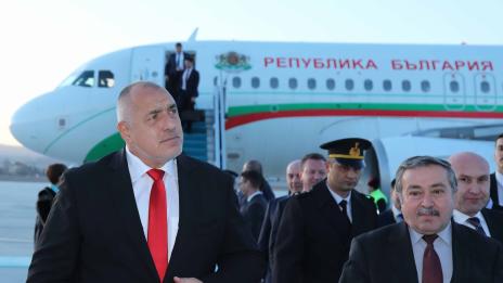 Премиерът Бойко Борисов пристигна в Анкара за работна вечеря с президента на Турция