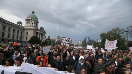 Хиляди сърби отново събраха на протест срещу Александър Вучич