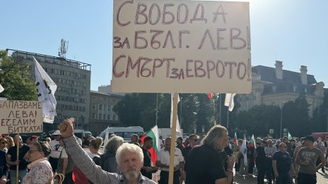 Започна протестът на "Възраждане" против еврото в София