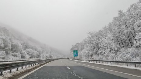 Обилен снеговалеж спря тировете в части от Югозапада