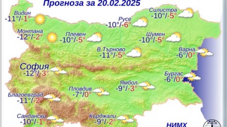 Отива ли си снегът? Вижте какво време ни очаква в четвъртък