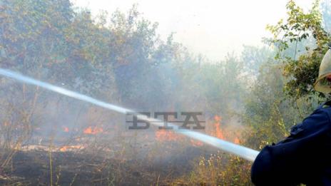 Няма опасност за жителите на Черна могила при горския пожар