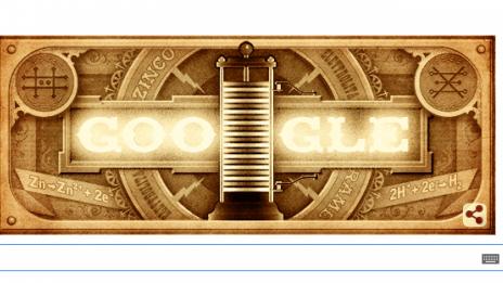 Google почита Алесандро Волта