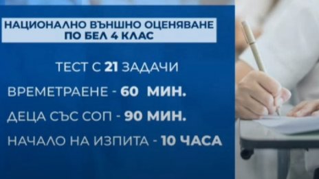 Учениците от четвърти клас са на изпит по БЕЛ